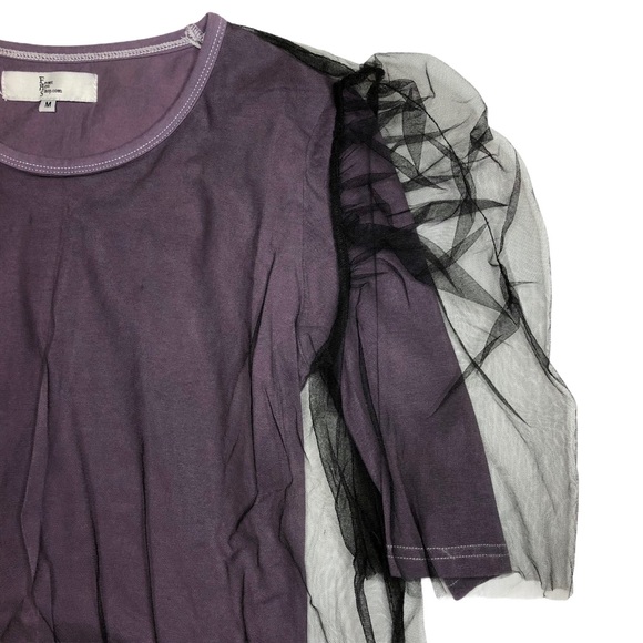 Purple shirt with tulle overlay - Picture 6 of 7